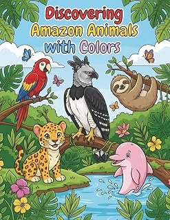 Discovering Amazon Animals with Colors: A coloring book for little rainforest explorers