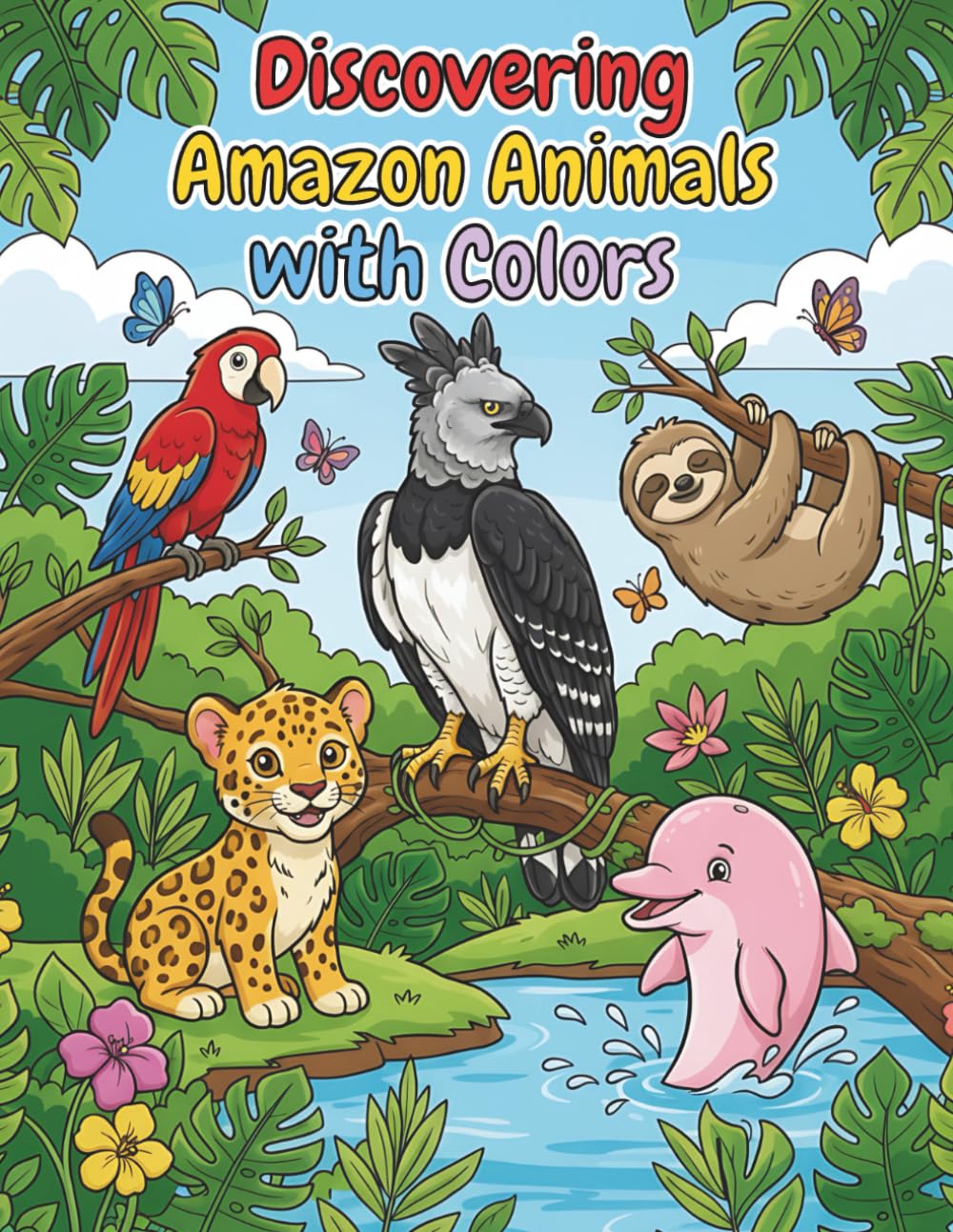 Discovering Amazon Animals with Colors: A coloring book for little rainforest explorers