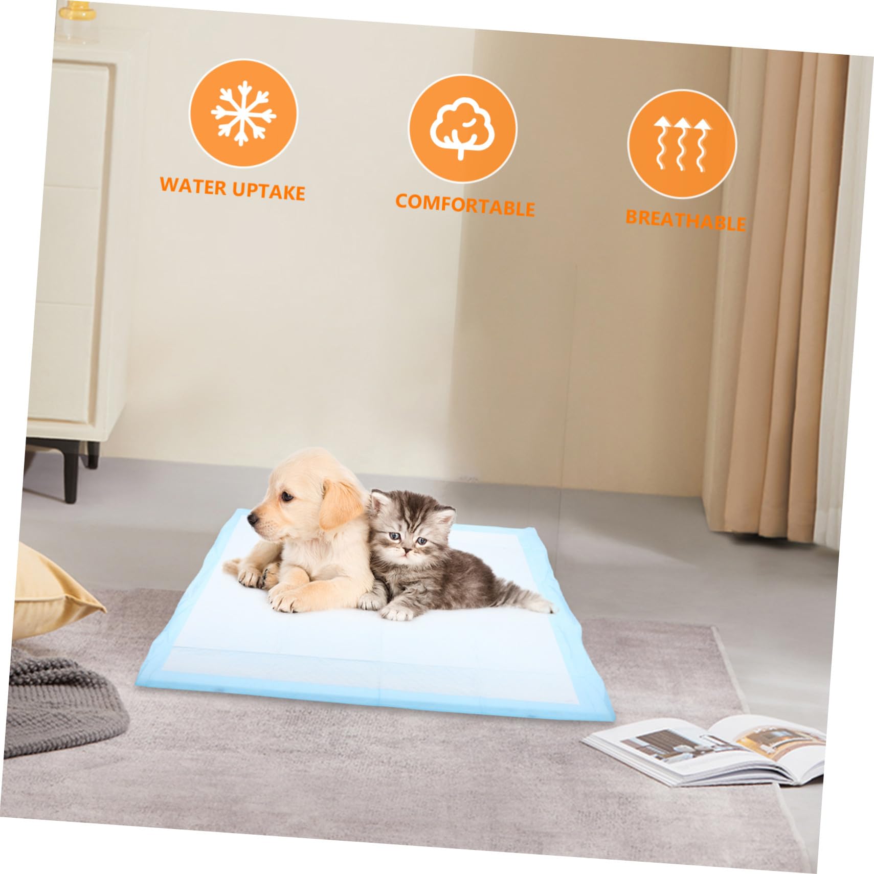 Gatuida Almohadillas Absorbentes para Cachorros Entrenamiento de Mascotas Absorbente Rápido para Jaulas Coches y Interior sin Olores Paquete Individual