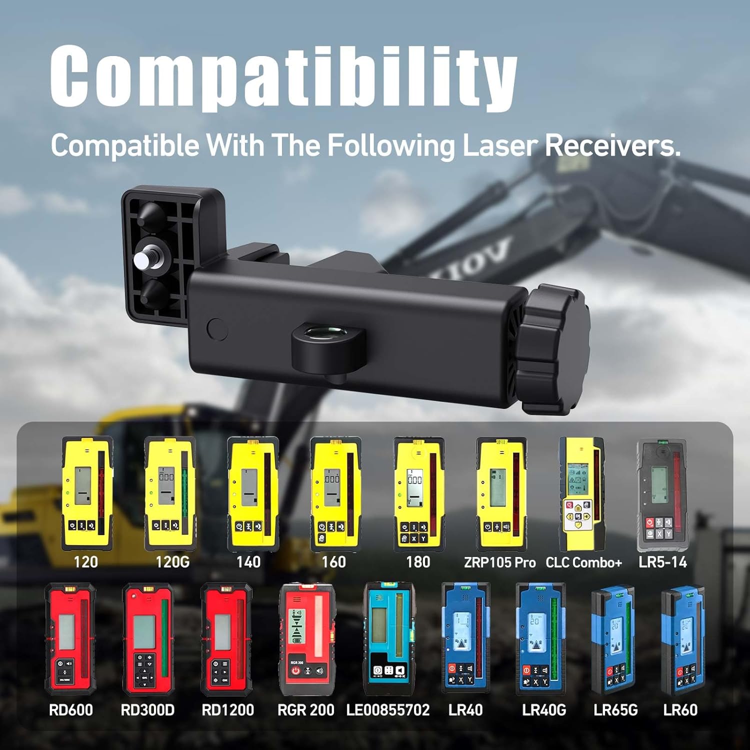 (835666)(789927) Laser Receiver Bracket Clamp for 120,120G,140,160,180 receivers