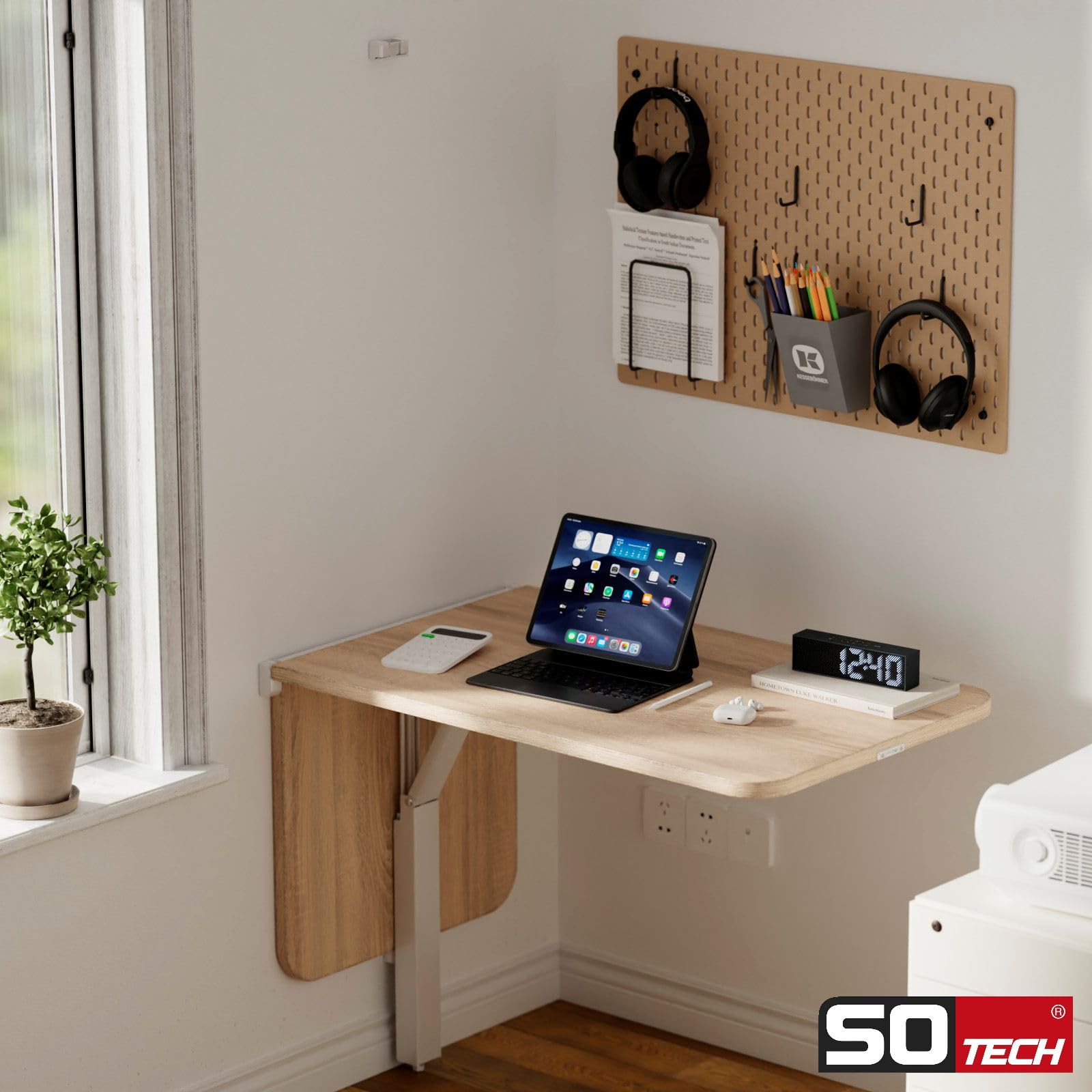 Kesseböhmer herraje para mesa plegable TopSwing blanco, pata de mesa plegable para mesas plegables de 75 cm de altura, herraje para mesa plegable seguro para niños de SOTECH