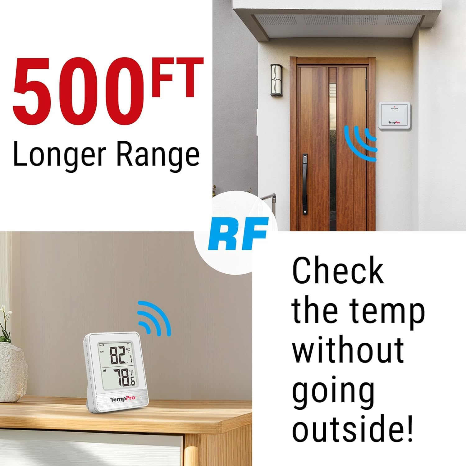 TempPro TempAir 500FT Indoor Outdoor Thermometer Wireless image 2