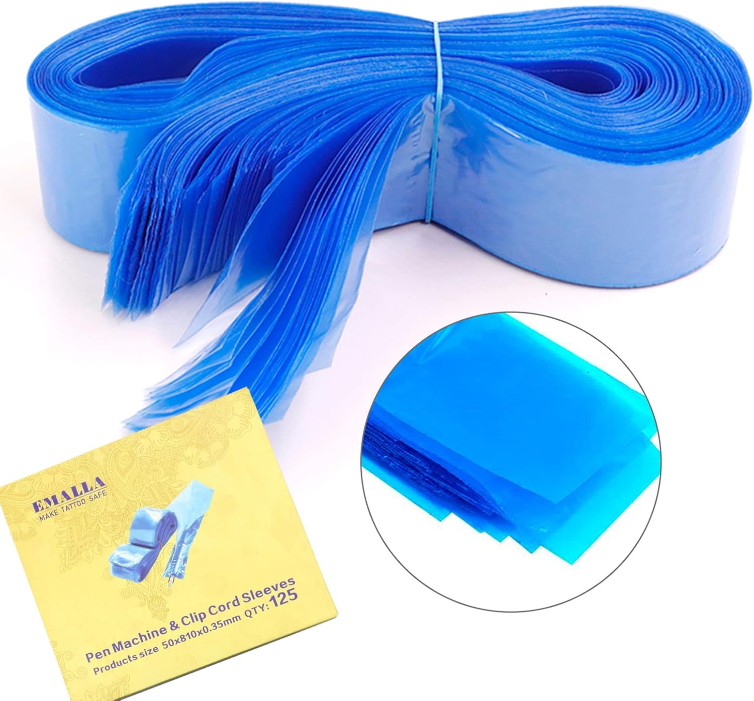 SOTICA Clip Cord Covers, 125PCS Clip Cord Sleeves Clip Cord Bags