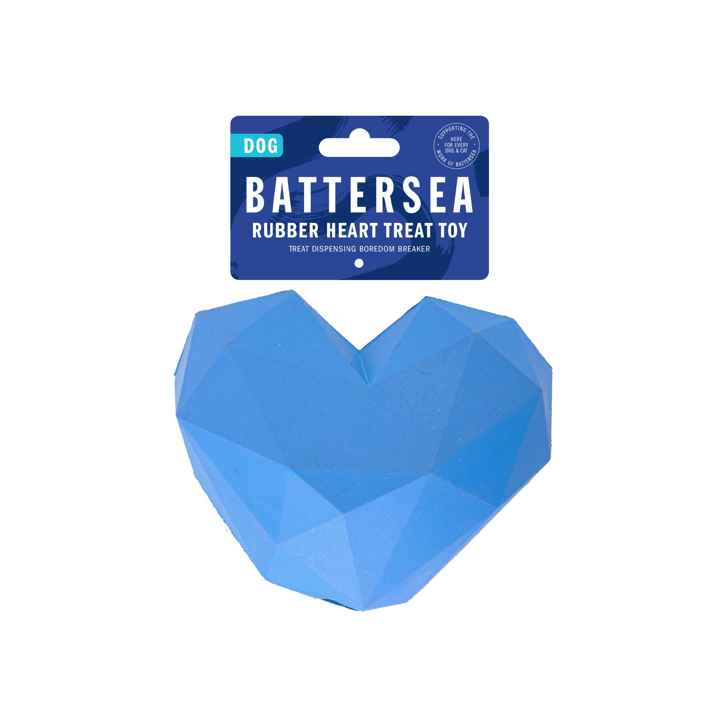 Rosewood Battersea Rubber Heart, Treat Dispensing Dog Toy, 15cm x 12cm