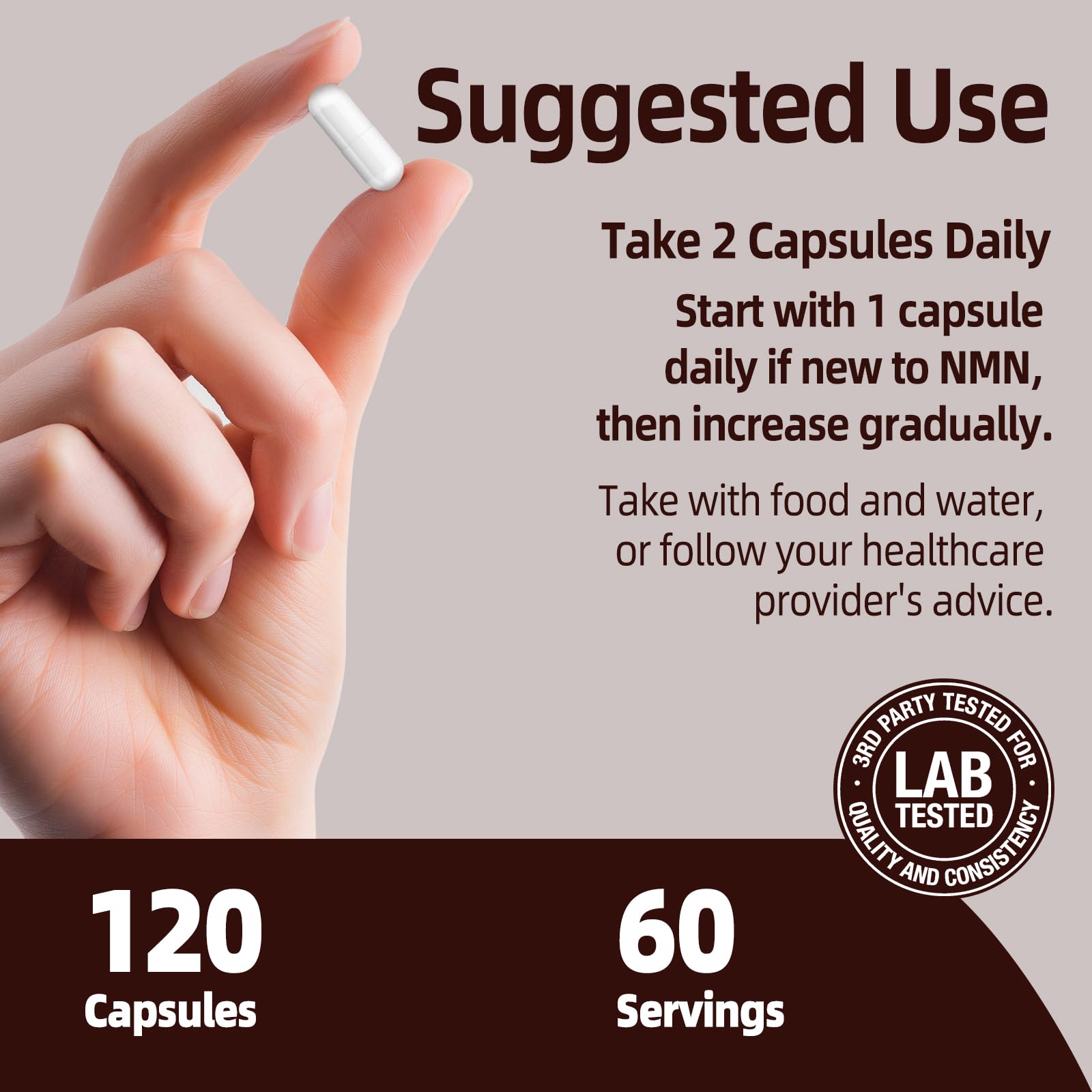 NMN Supplement 1000mg,Liposomal β-Nicotinamide Mononucleotide,120 Capsules — Amazon image 6
