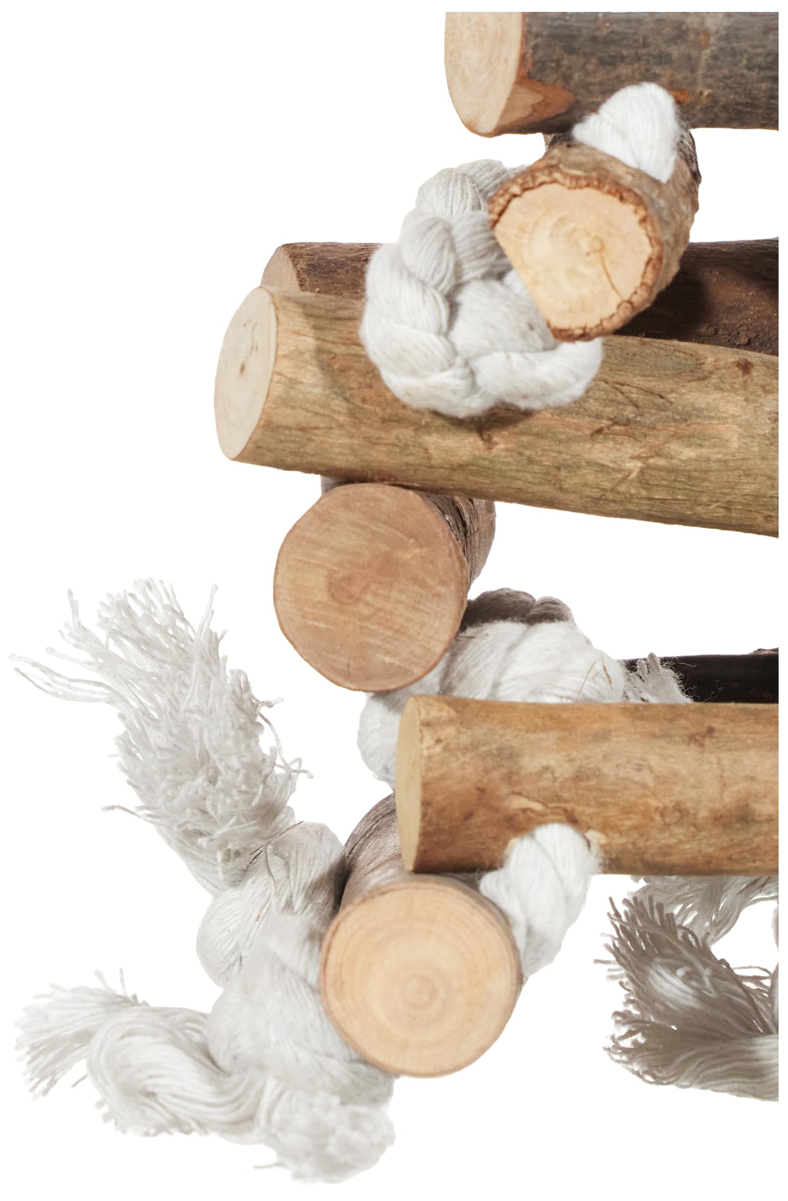TRIXIE, 34 cm, Torre con Corde, Ambiente Naturale per Uccelli