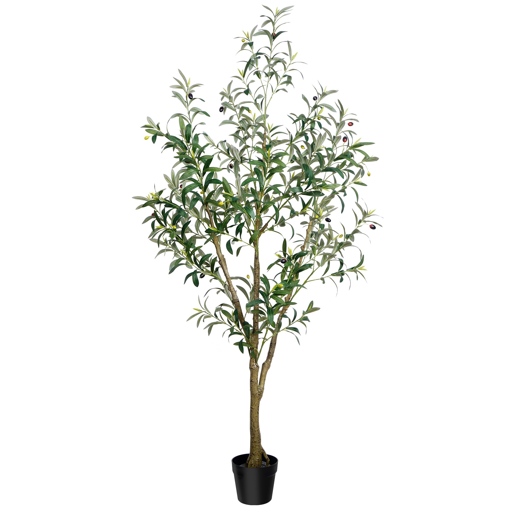 Pianta Finta Olivo 180 Cm - Vaso Incluso, Decorazione Realistica Per Interni Ed Esterni - Foto 5