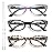 EYEURL 3-Pack Cat Eye Reading Glasses for Women Blue Light Glasses Fashion Computer Readers with Spring Hinge Anti-Glare Readers for Women 2.5
