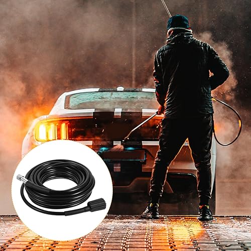 Miniatura 6 de Manguera de lavado de alta presión de 26 pies 160 bar 2320 PSI con accesorios de rosca M22 a M14 para extensión de lavadora eléctrica uso en agua