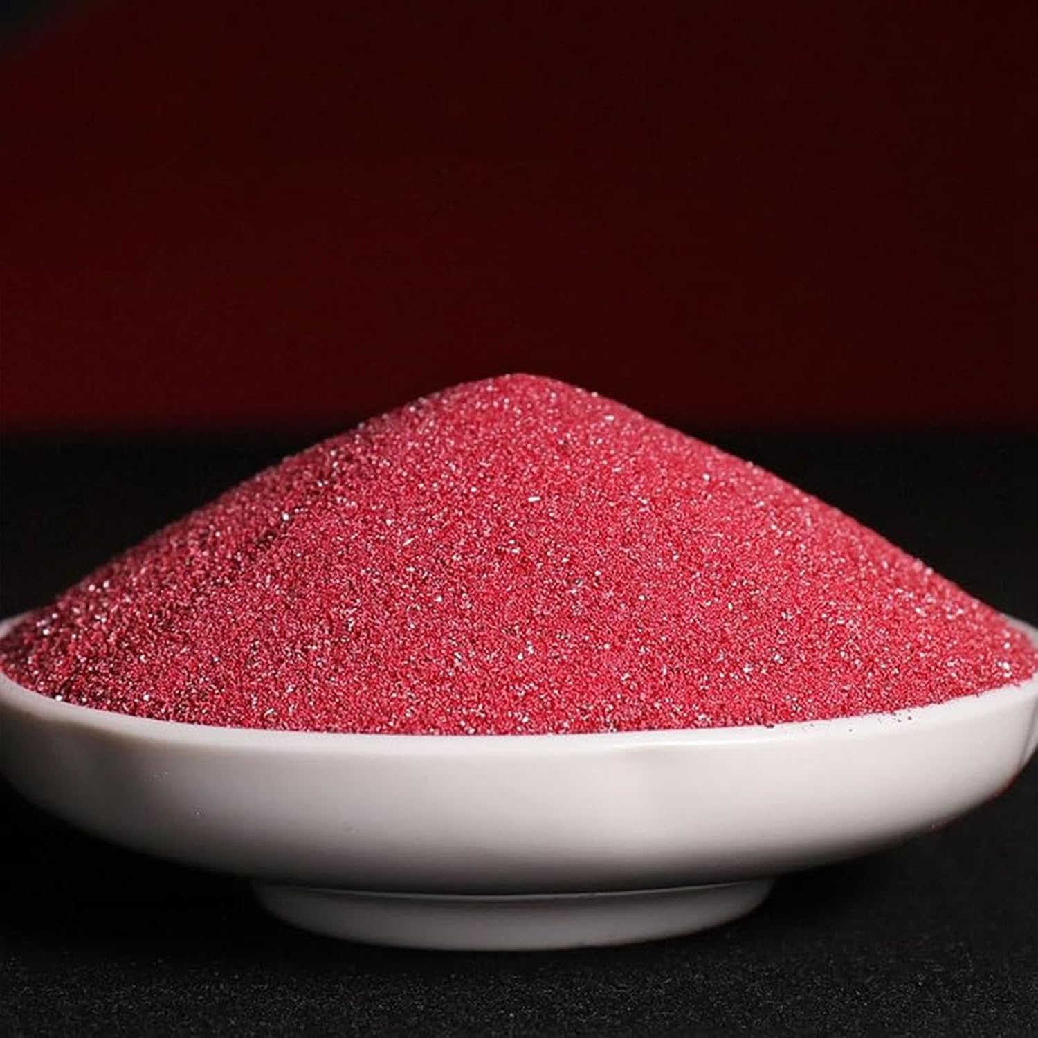 Natural Cinnabar Powder, Red Mineral Crystal Pigment, Fine Granules for Seal Paste, Calligraphy Ink, Jewelry Making & Art Craft Use (200g/7.06oz)