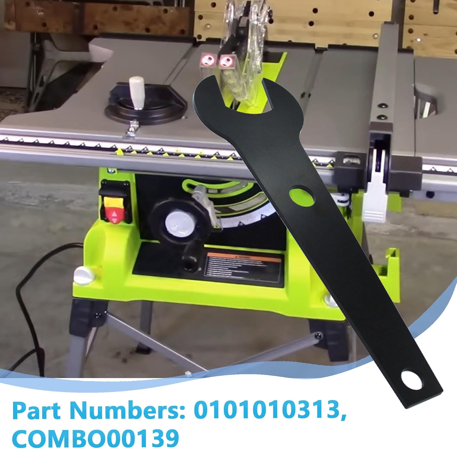 101010313 Table Saw Wrench Fits for Ryobi Table Saw RTS10, BTS10, BTS10S, BTS12S, RTS10, RTS21 (1 Pcs)