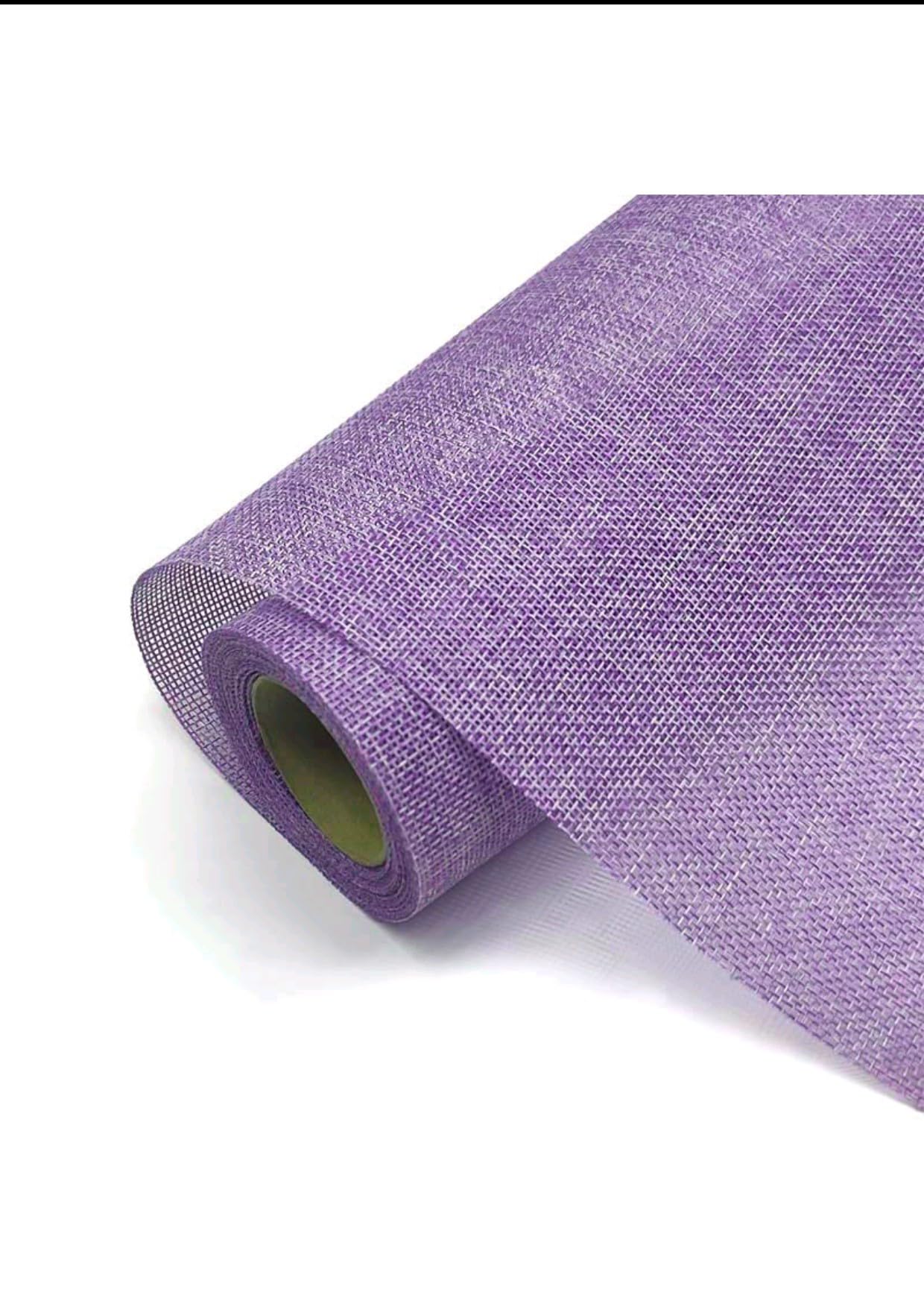 Synthetic Jute Fabric roll for DIY Craft, Bouquet Wrapping, Gift Wrapping, Bags, Basket Making, Table Runner 18 Inch x 5 Yard (Light Purple)-picture-40