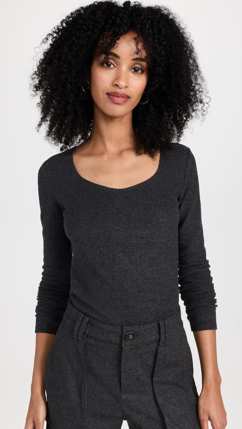 Vince Women's Long Sleeve Cozy Scoop Neck Top - Image 2