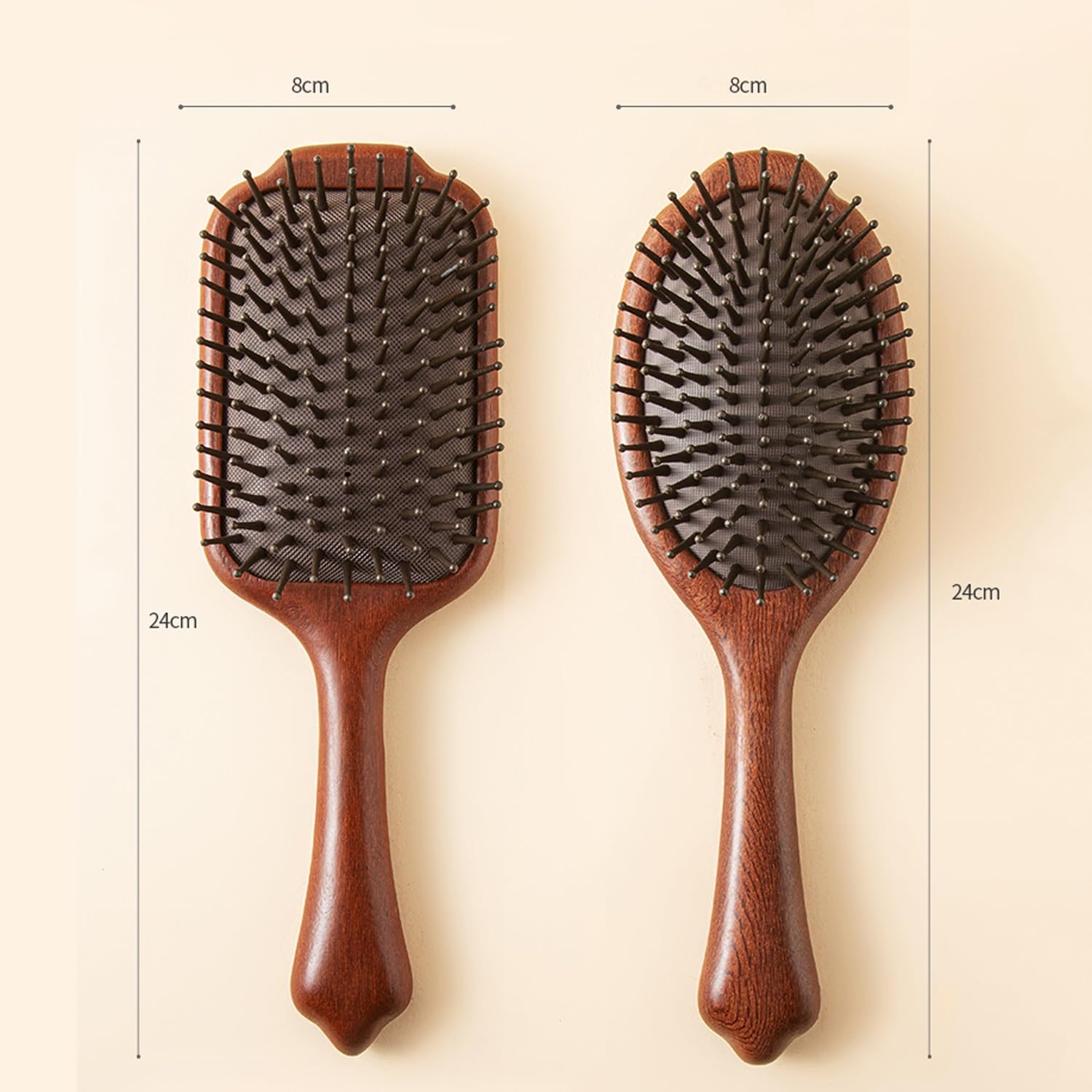 Spazzola per Capelli da Donna, Pettine massaggiante Antistatico, massaggiatore per Cuoio capelluto in Legno, Spazzola per Capelli con Cuscino d'Aria districante, s Kno