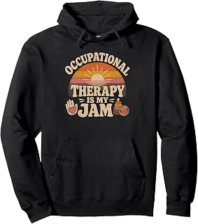 Occupational Therapy Is My Jam Retro Therapy Theme Pullover Hoodie