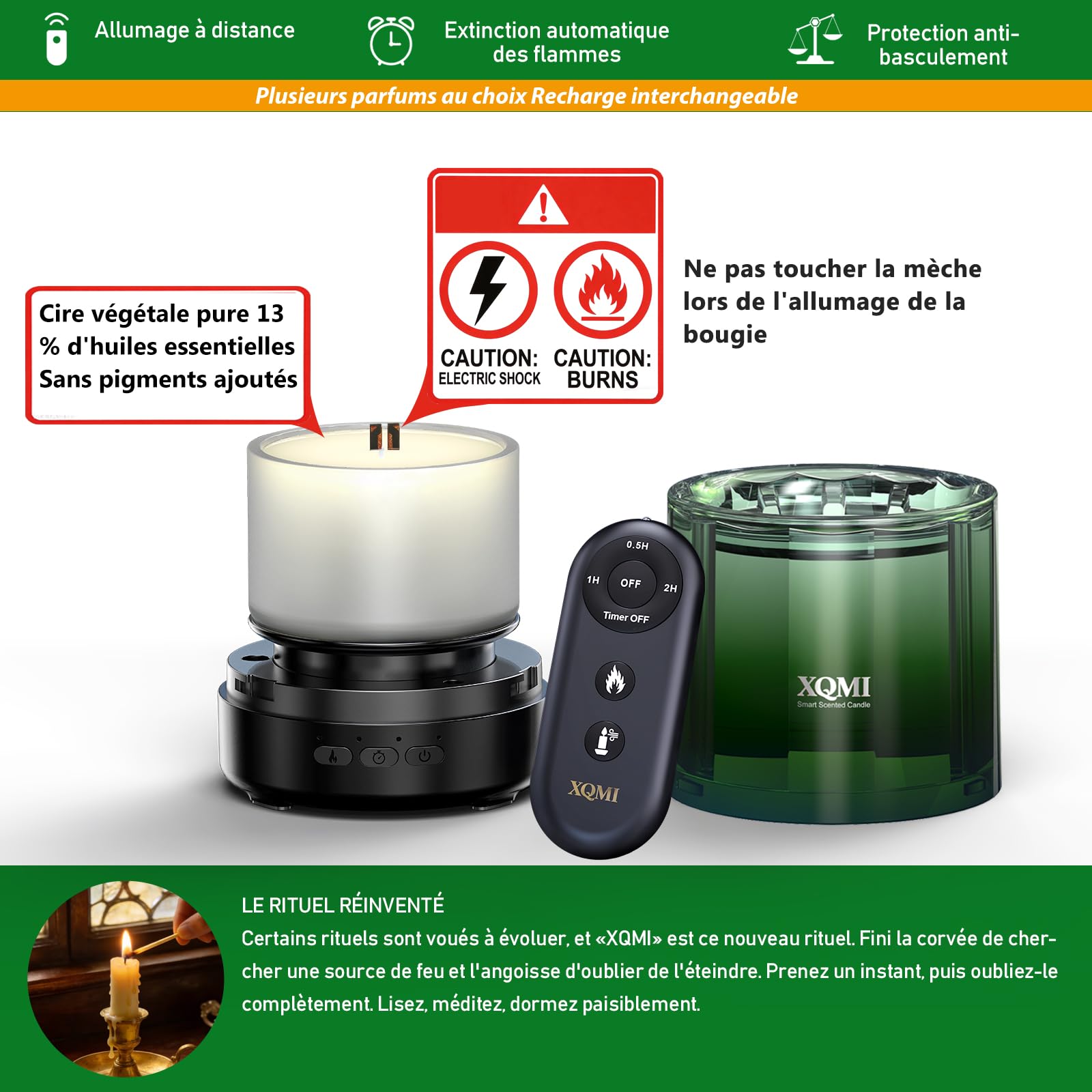 Bougies parfumées pour la maison - Coffret cadeau pour femmes et hommes - Cire de soja - Durée de combustion : 35 heures - Aiguilles de pin nord américain