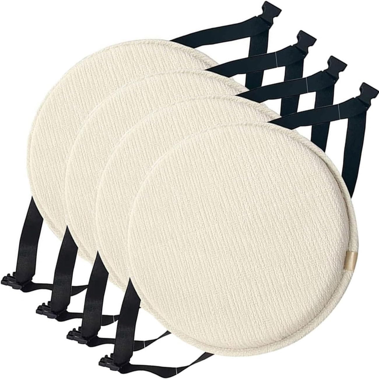 Set of 1/2/4 Chair Pads for Dining Room - Round Comfortable Memory Foam Non Slip Kitchen Seat Cushions With Machine Washable Cover And Ties,for Bistro Patio Office Coffee Shop(Color1,50cm (4pcs))