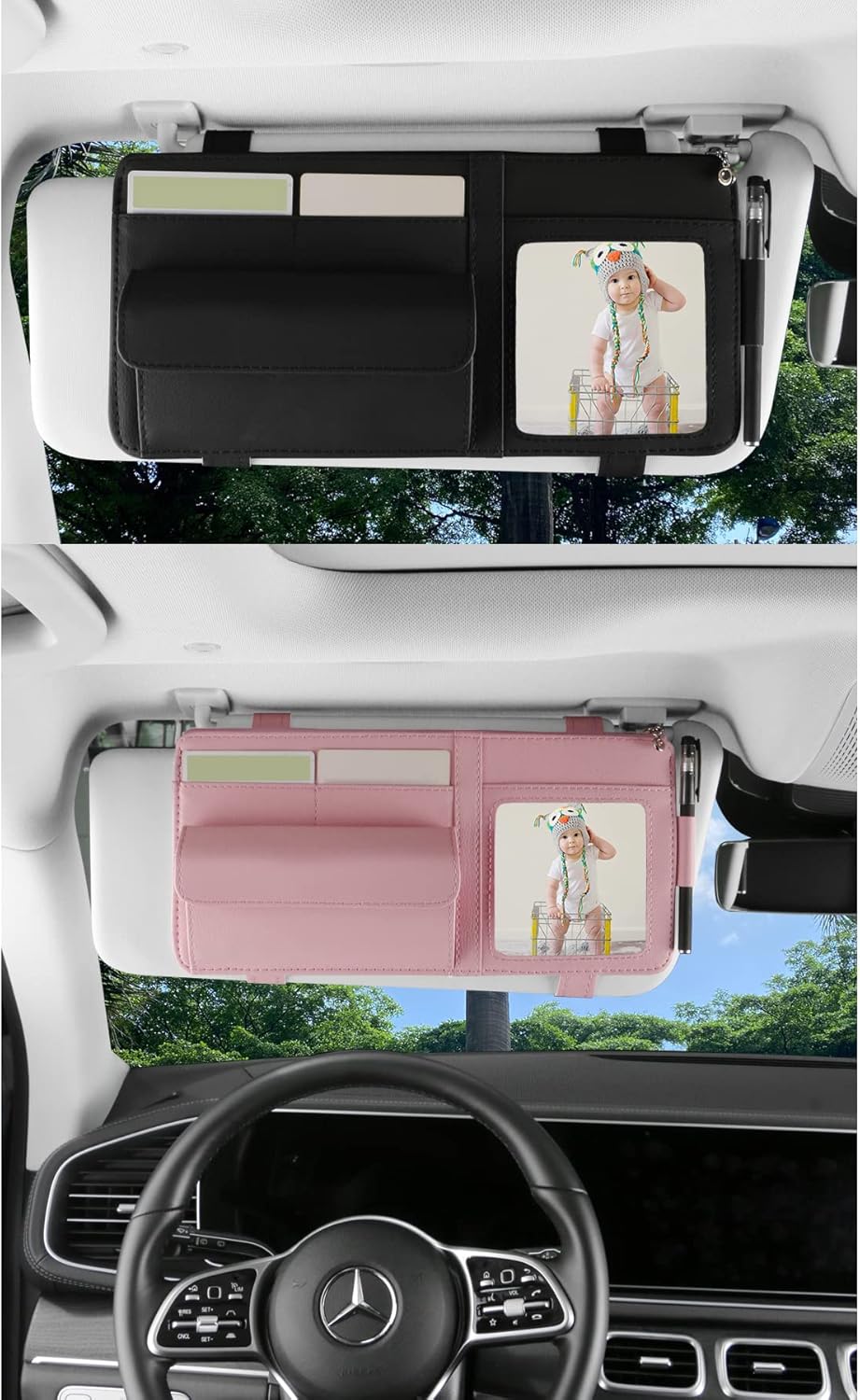 SEMBEM Car Sun Visor Organizer, Car Truck Visor Storage