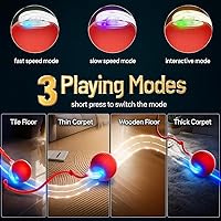 Vista 7 de Purrmitive 2026 Durable Interactive Cat Toys for Indoor Cats, Dog Toys Ball, Rolling Pet Ball, Smart Automatic Cat Chase Balls Toy, Interactive Dog