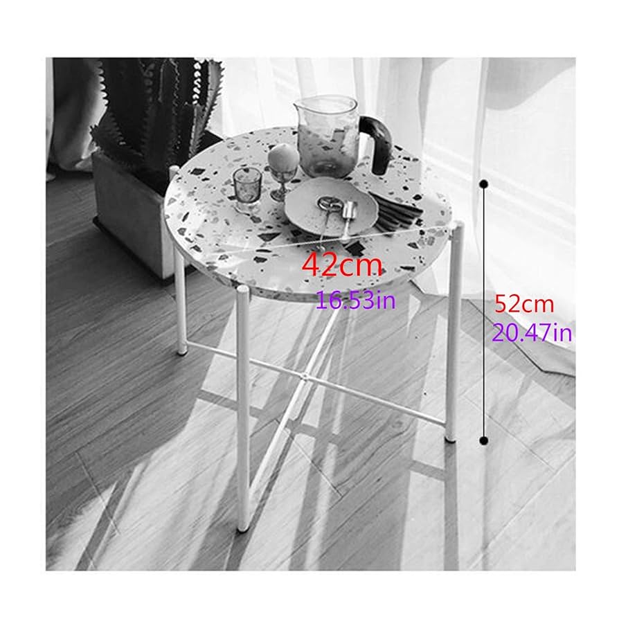 Amazon.com: Side Table Terrazzo Side Table, Round Sofa Side