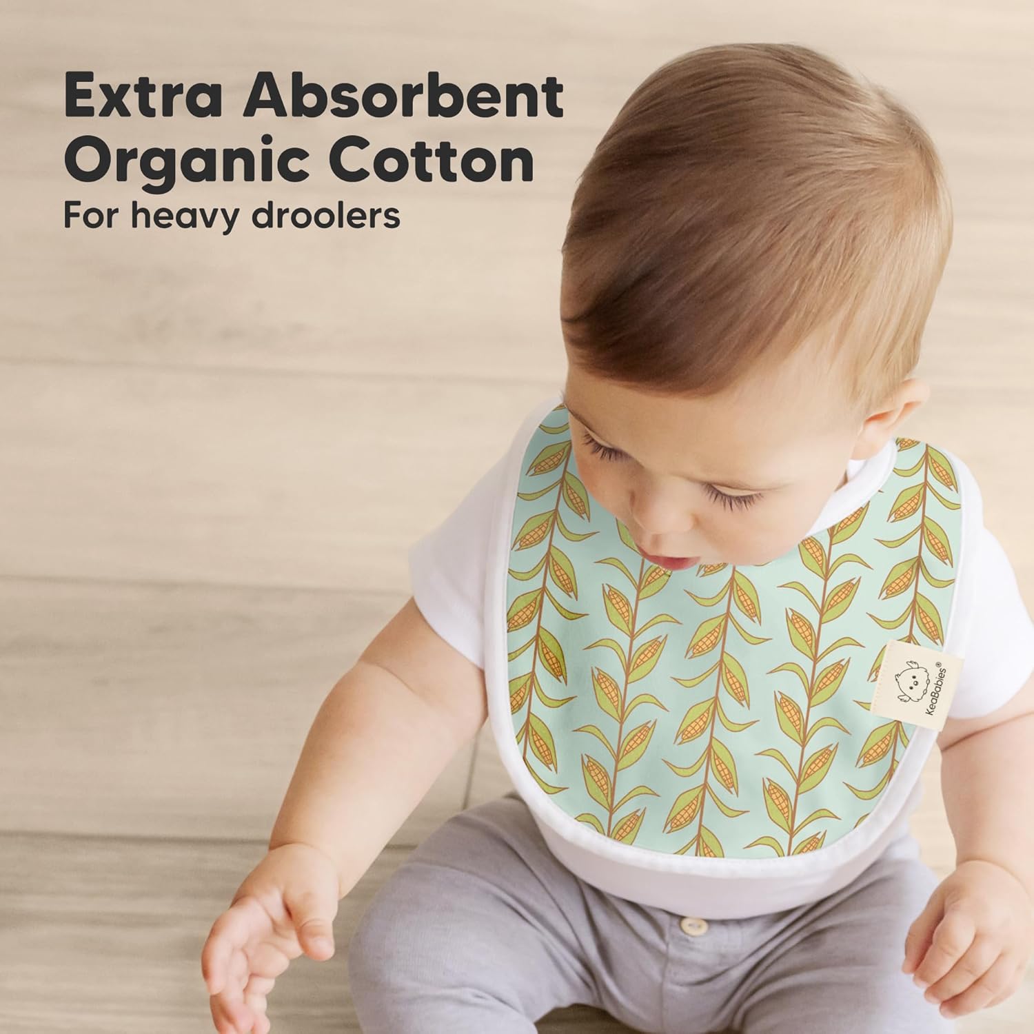 8-Pack Organic Baby Bibs for Boys, Girls - Soft Cotton Drooling and Teething Bibs for Baby Girl & Boy, Extra Absorbent, Easy to Clean & Put On for Toddler, Newborn, Infant 0-24 Months (Countryside) - Image 5