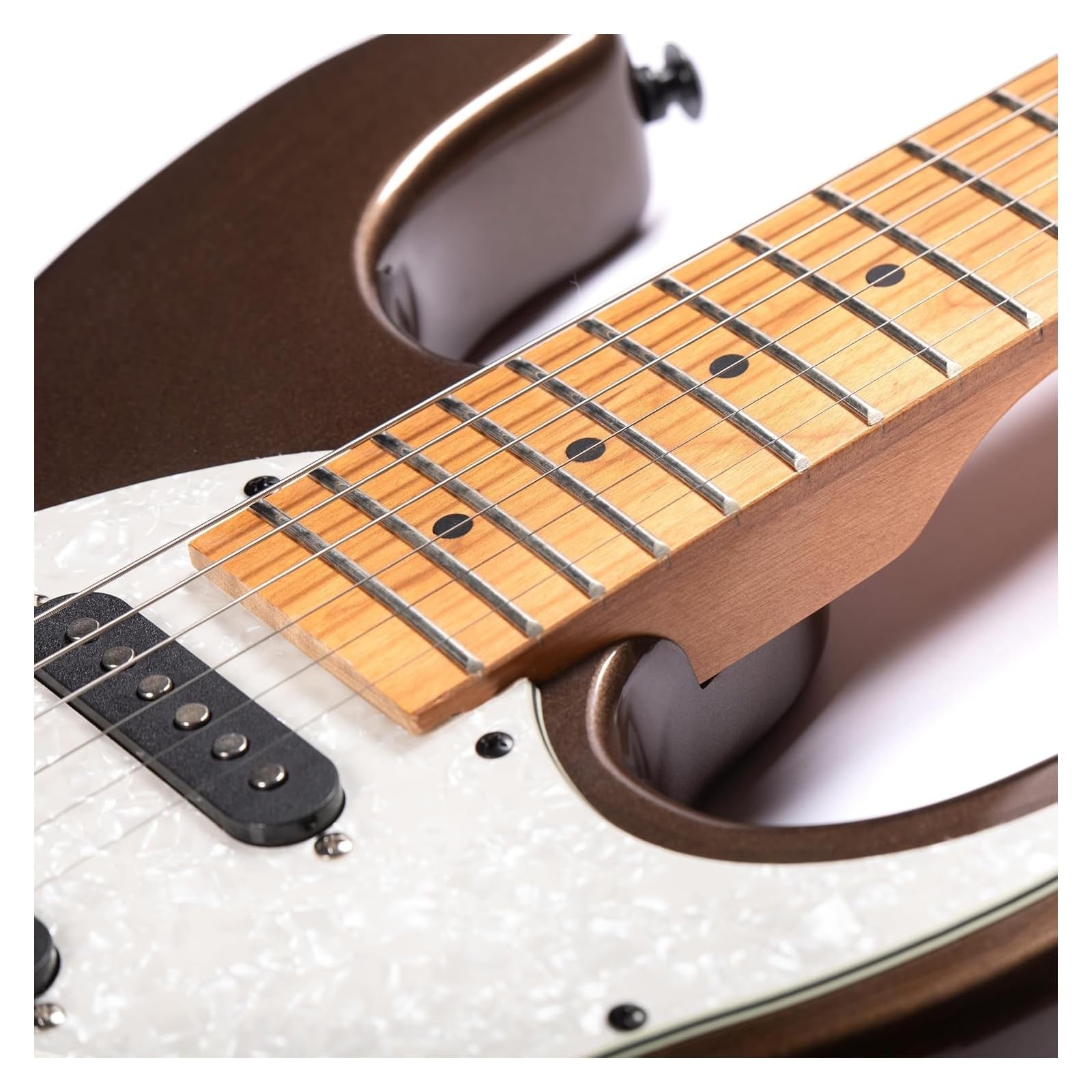 Standardowy instrument do gitary elektrycznej z solidnym korpusem i metalowym wykończeniem gitara elektryczna zestaw