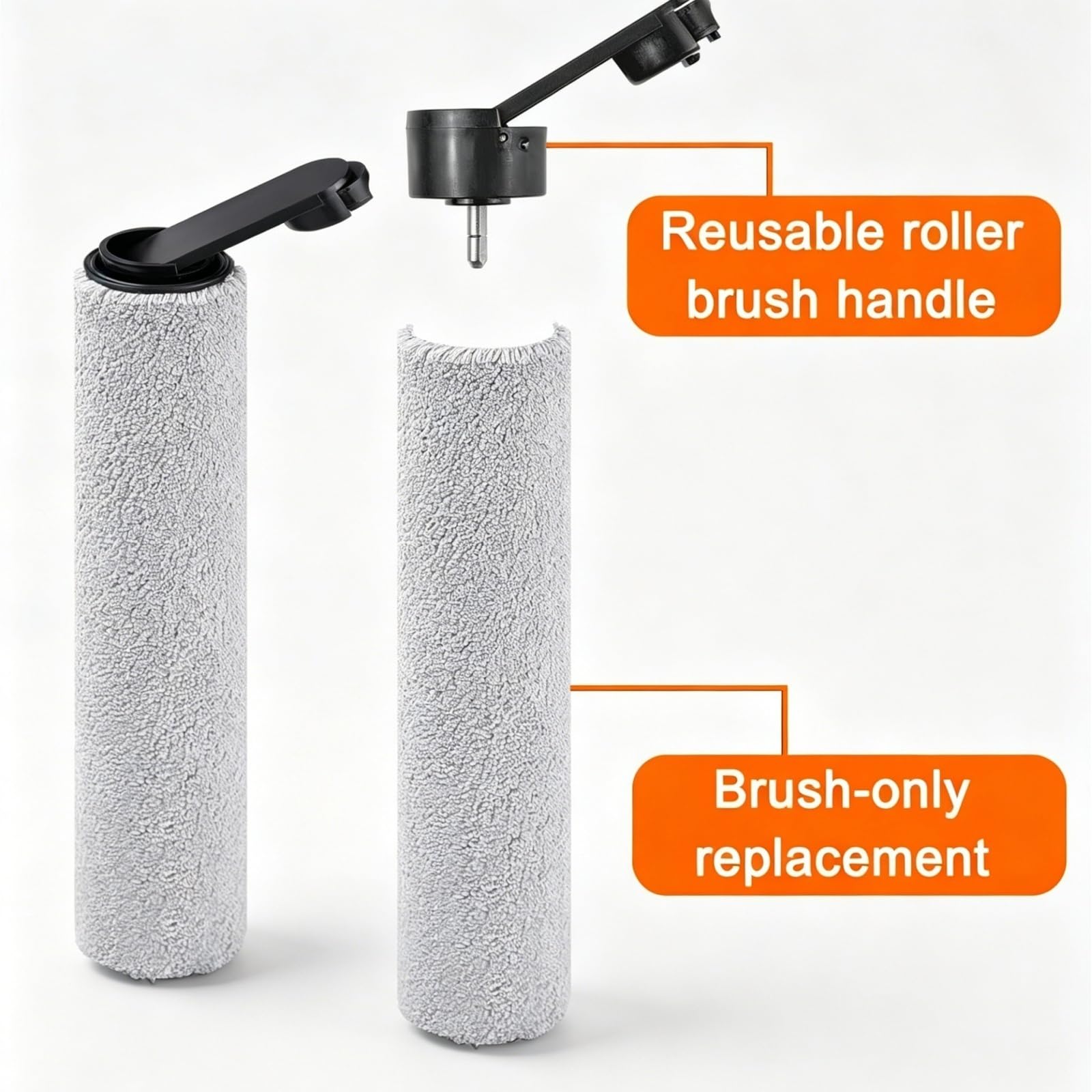Kit De 2 Brosses À Rouleaux Et Poignées, Compatibles Avec Xiaomi W30 Pro