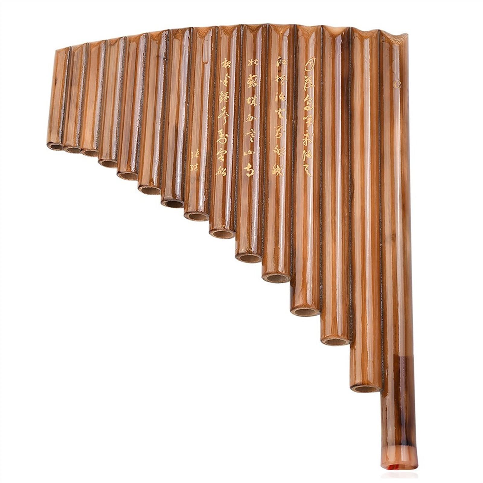 Pan Pipes Instrument Flûte De Pan 15 Tuyaux Instrument À Vent en Bambou Naturel G Key Panpipe Instrument À Vent Traditionnel Chinois