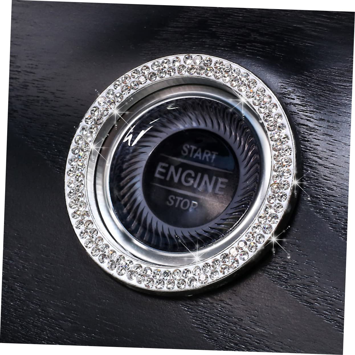 Gatuida 15stücke Teiliges Set Krone Rhinestone Auto Zündknopf Und Ventilkappen Dekorative Reifenstaubkappen Für Fahrzeugzubehör Und Langlebig Geeignet Für Verschiedene Weiß