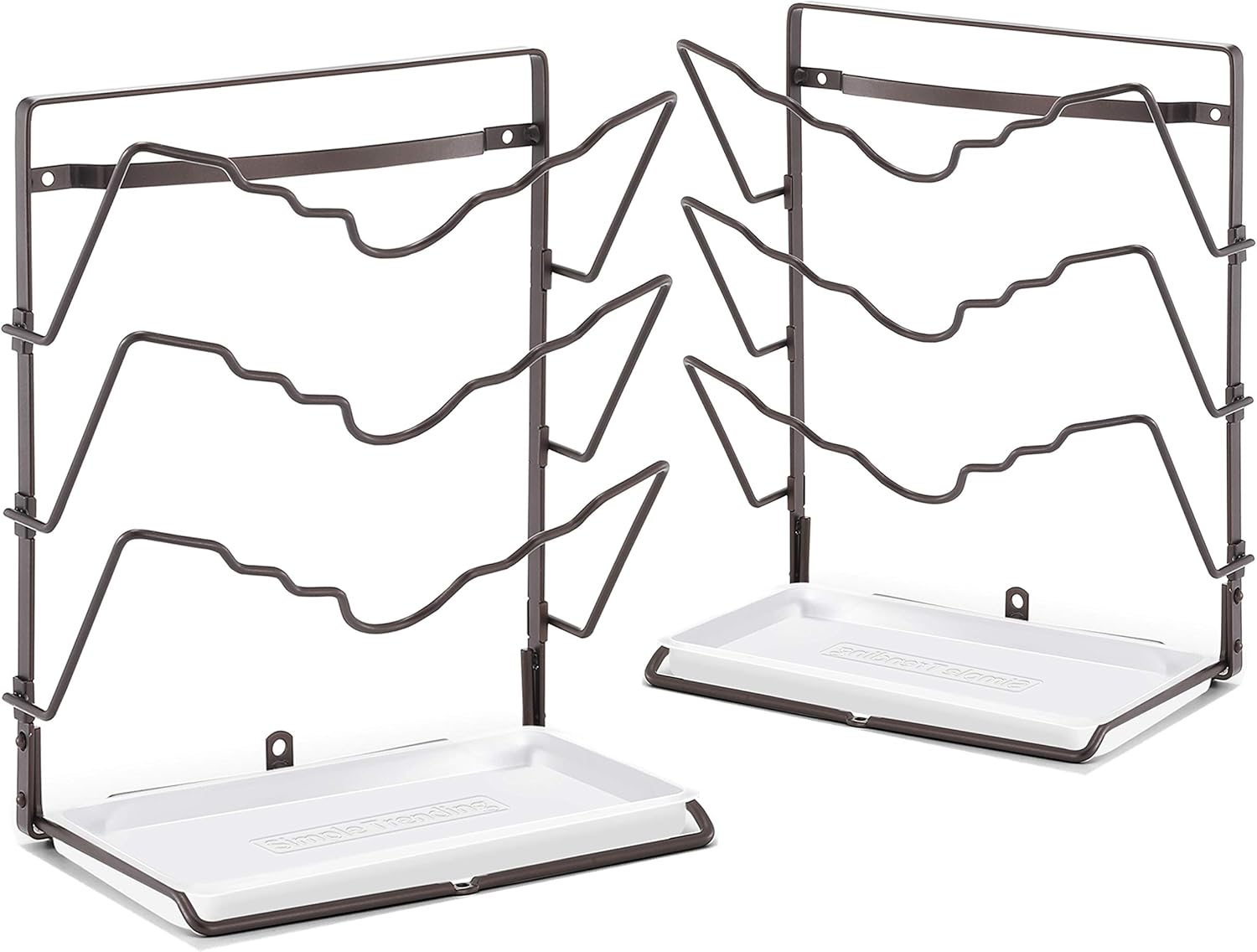 2 Pack Simple Trending Wall Door Mount Pot Lid Organizer