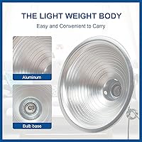 Vista 3 de Reflector de aluminio, enchufe E26 de 150 vatios (no incluye bombilla), cable de 6 pies 18/2 SPT-2