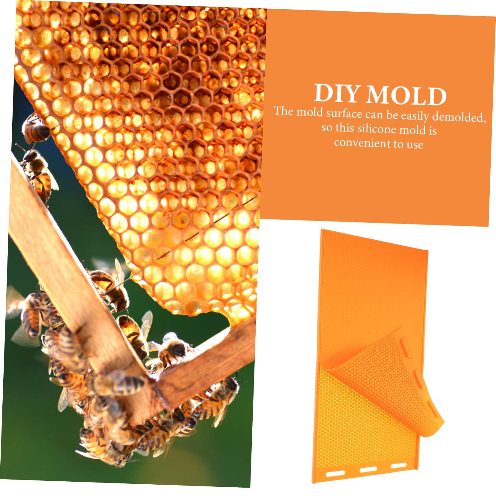 iplusmile Stampo in Silicone per Cera d Api Honeycomb Leggero e Durevole per Apicoltura da Te Stampo per Fondamenta con Dettaglio Nitido e Rilievo Facile da Usare e Smontare