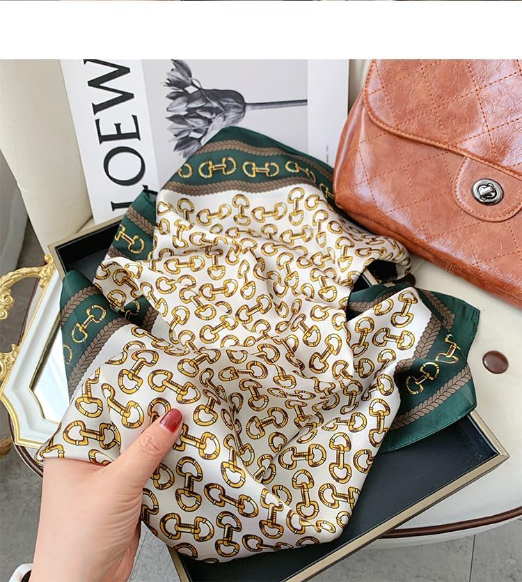 Square Headscarf Neck Silk Scarf for Women Perfect Fashion Gift - Image 4