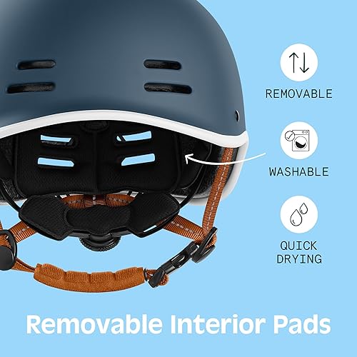 Miniatura 6 de Retrospec Remi - Casco de bicicleta para adultos para hombres y mujeres, casco de bicicleta para desplazamientos, ciclismo de carretera, patinaje