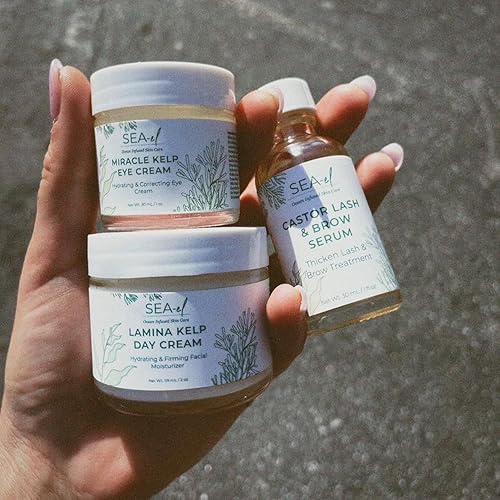 Miniatura 10 de Sea El Castor - Suero orgánico de ricino para pestañas y cejas, aceite de romero y aceite de semilla negra, acondicionador para el cabello, pestañas