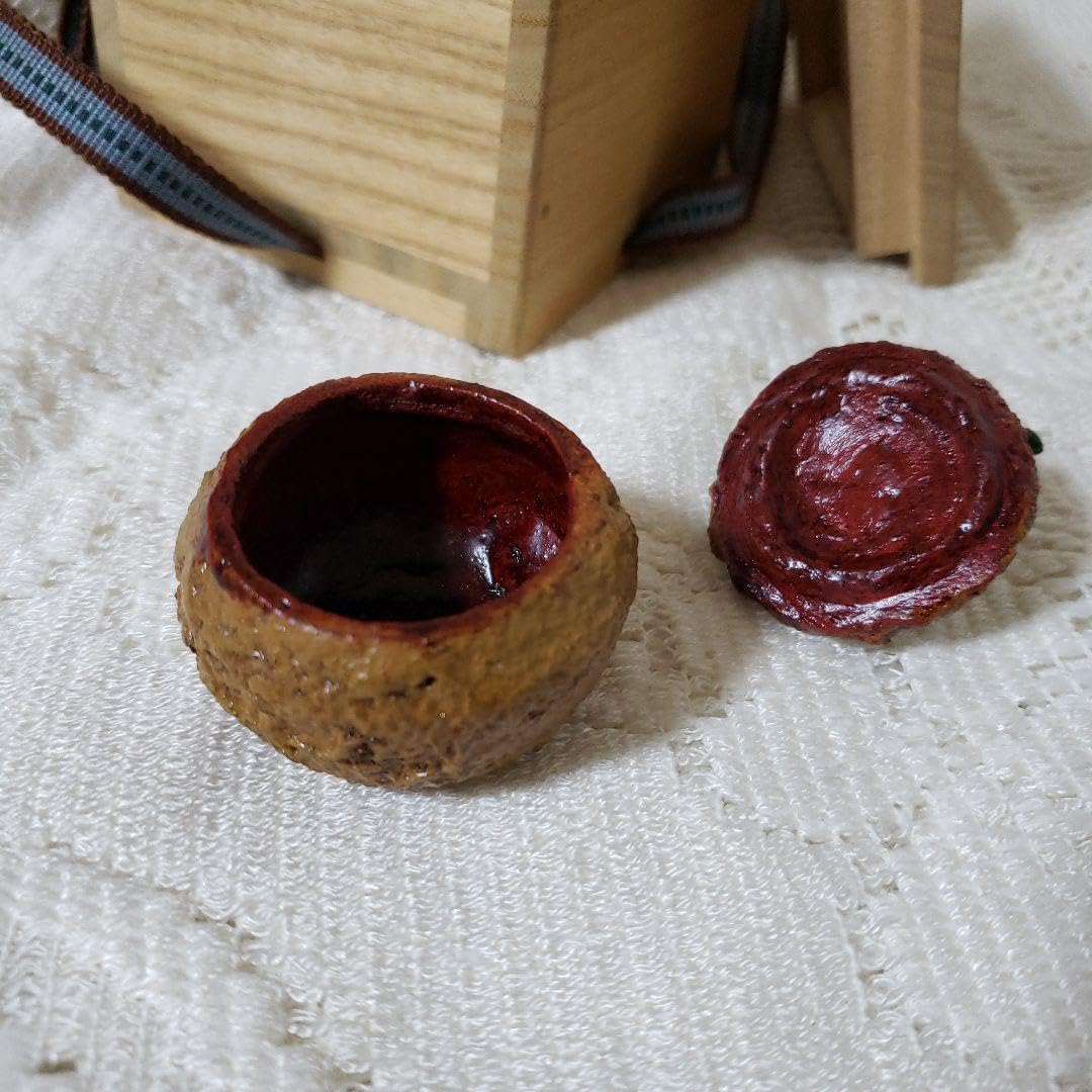 備前焼 古備前 小西陶古造 鼠と小槌 香合 共箱 C 4742 茶道具