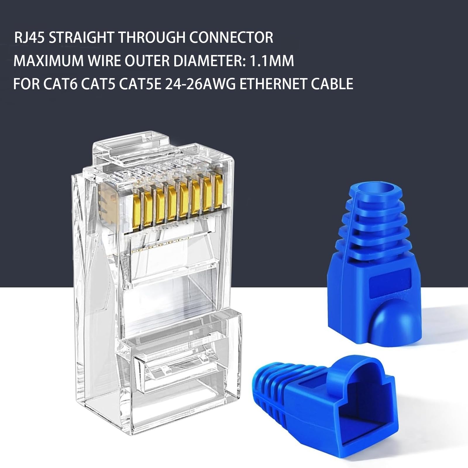 NEWFUN Pinza Crimpatrice RJ45, Crimpatrice RJ45, pinza rj45, Tester di Rete, Spelafili, Installazione di Reti Professionali, Set di Strumenti di Crimpatura Cat5 Cat5e Cat6, 20 Spine RJ45