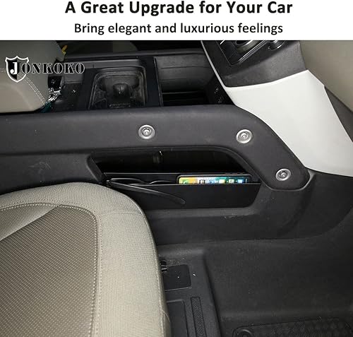 Miniatura 5 de YIWANG Para Land Rover Defender 90 110 2020-2022 Car Styling ABS negro caja de almacenamiento central de coche caja de teléfono accesorios de coche