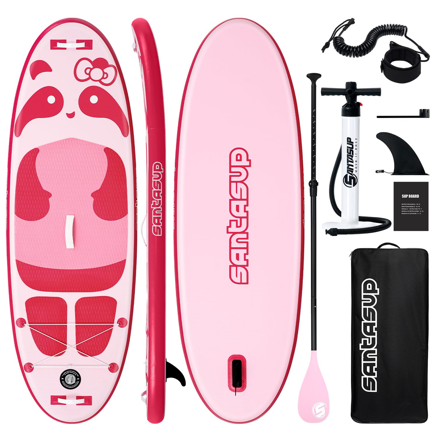 Aufblasbares Stand Up Paddle Board Surfbrett SUP Komplettes Paddleboard Zubehör Verstellbares Paddel, Pumpe, ISUP Reiserucksack, Leine, wasserdichte Tasche, Erwachsene Paddelboard