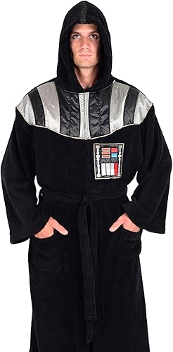 Miniatura 1 de Star Wars Darth Vader Albornoz con capucha para hombres y mujeres bata de spa de felpa suave para adultos bata de ducha de forro polar ligero con