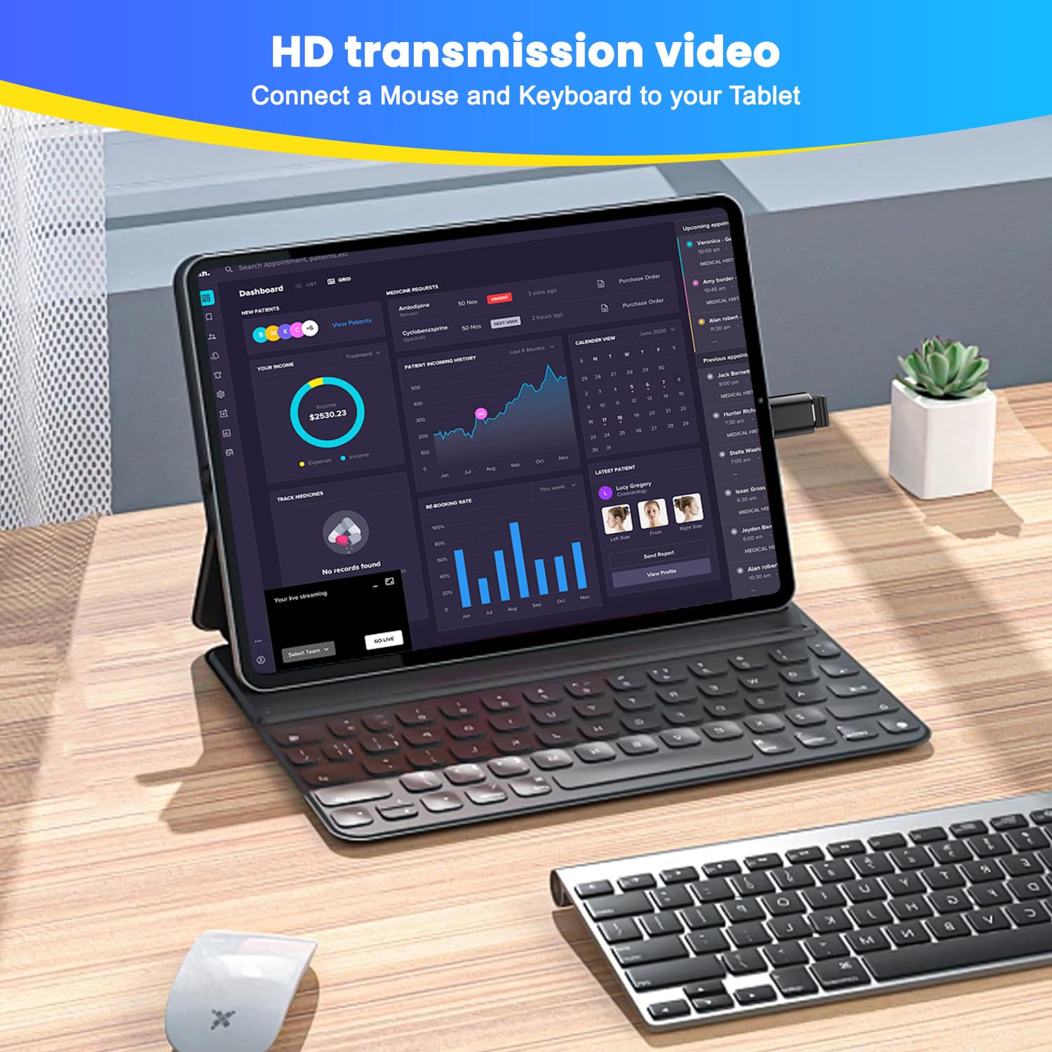 Adattatore USB C a USB 3.0 Compatibile con MacBook Pro, Samsung Galaxy, Smartphone, Laptop, PC