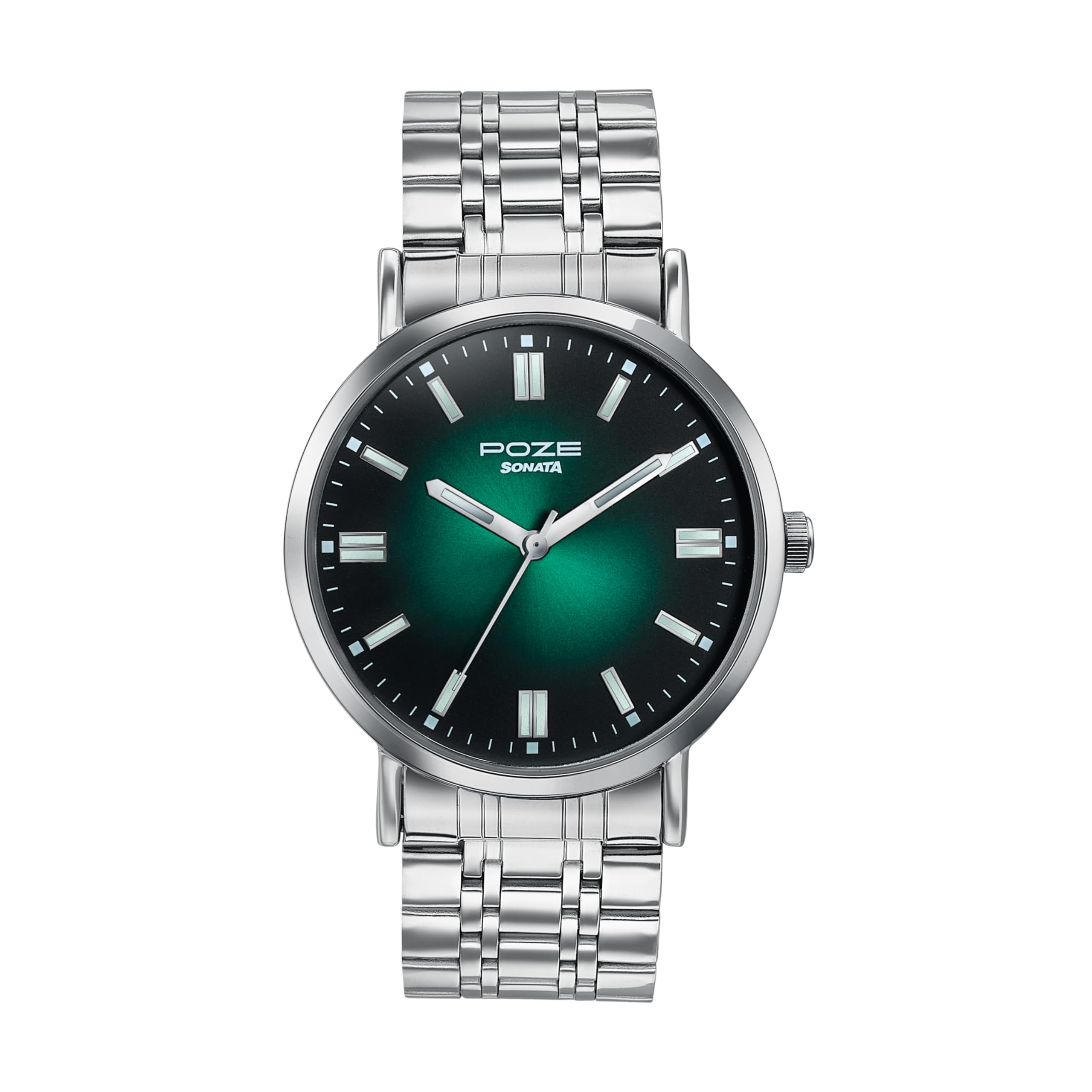 sonata Poze Drop 6 Quartz Green Round Dial Men's Watch | Sheet Metal Strap Material | Watches for Man | Watches for Men Analog - SP70083SM01-picture-11