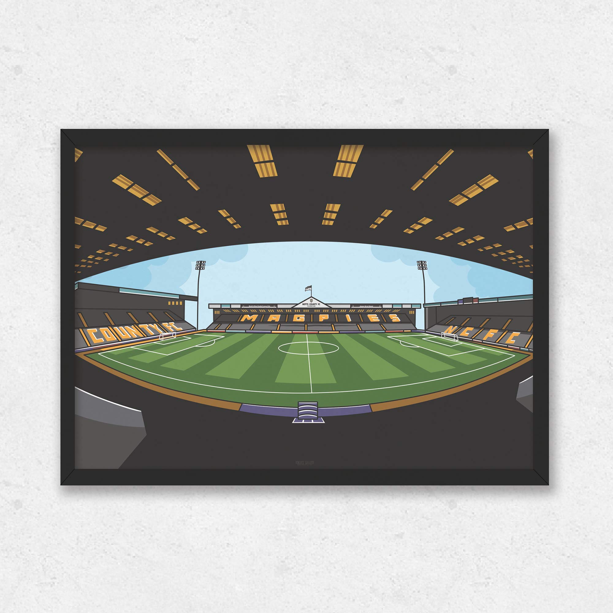 Amg Meadow Lane - Notts County Fc - A3 Print By Rogues' Gallery