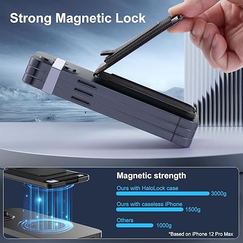 Miniatura 2 de Cartera magnética compatible con MagSafe, cartera para iPhone con soporte ajustable para iPhone 14 Pro Max14 Plus14 Pro14, iPhone 13 Pro Max13