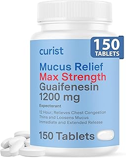 Guaifenesin 1200 Mg Extended Release Tablets - 150 Count Maximum Strength Mucus Relief Tablets OTC - Clear Congestion