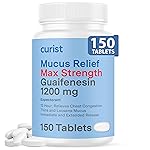 Curist Guaifenesin 1200 Mg Extended Release Tablets - 150 Count Maximum Strength Mucus Relief Tablets OTC - Clear Congestion