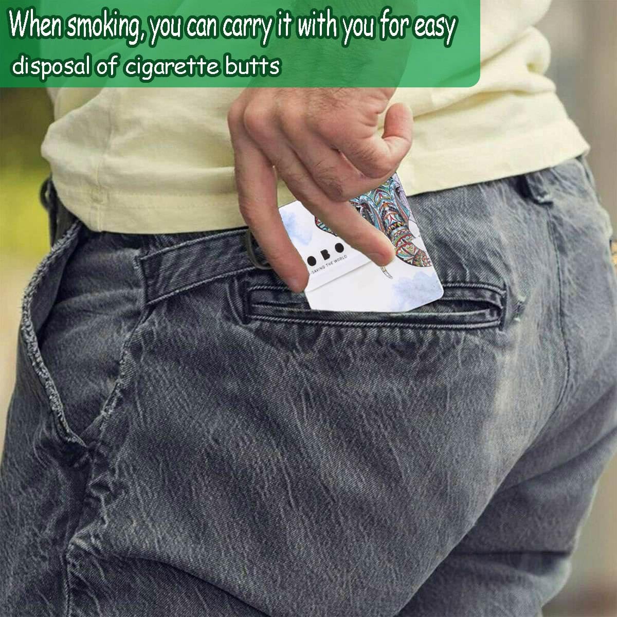 DATEFUN Cendrier De Poche Anti Odeur - 2 Pièces Mini Cendrier Portable Avec Porte-Clés - Coupe