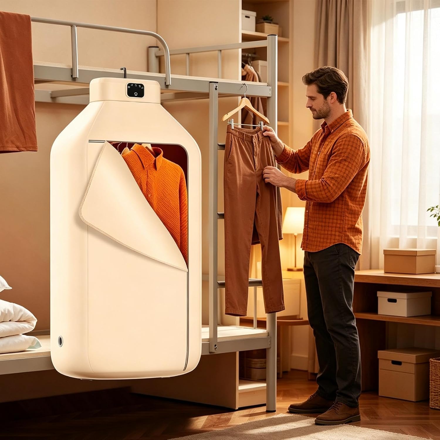 Portable Clothes Dryer, Fast Drying Laundry Machine, Compact Design, 600W