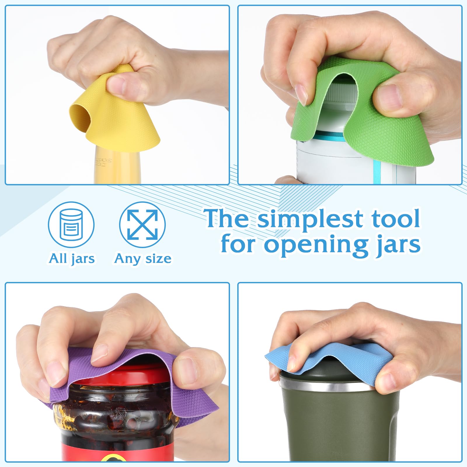 Jar Gripper Multi Purpose Reusable Rubber Gripper Jar Opener Gripper Rubber Jar Multi Purpose