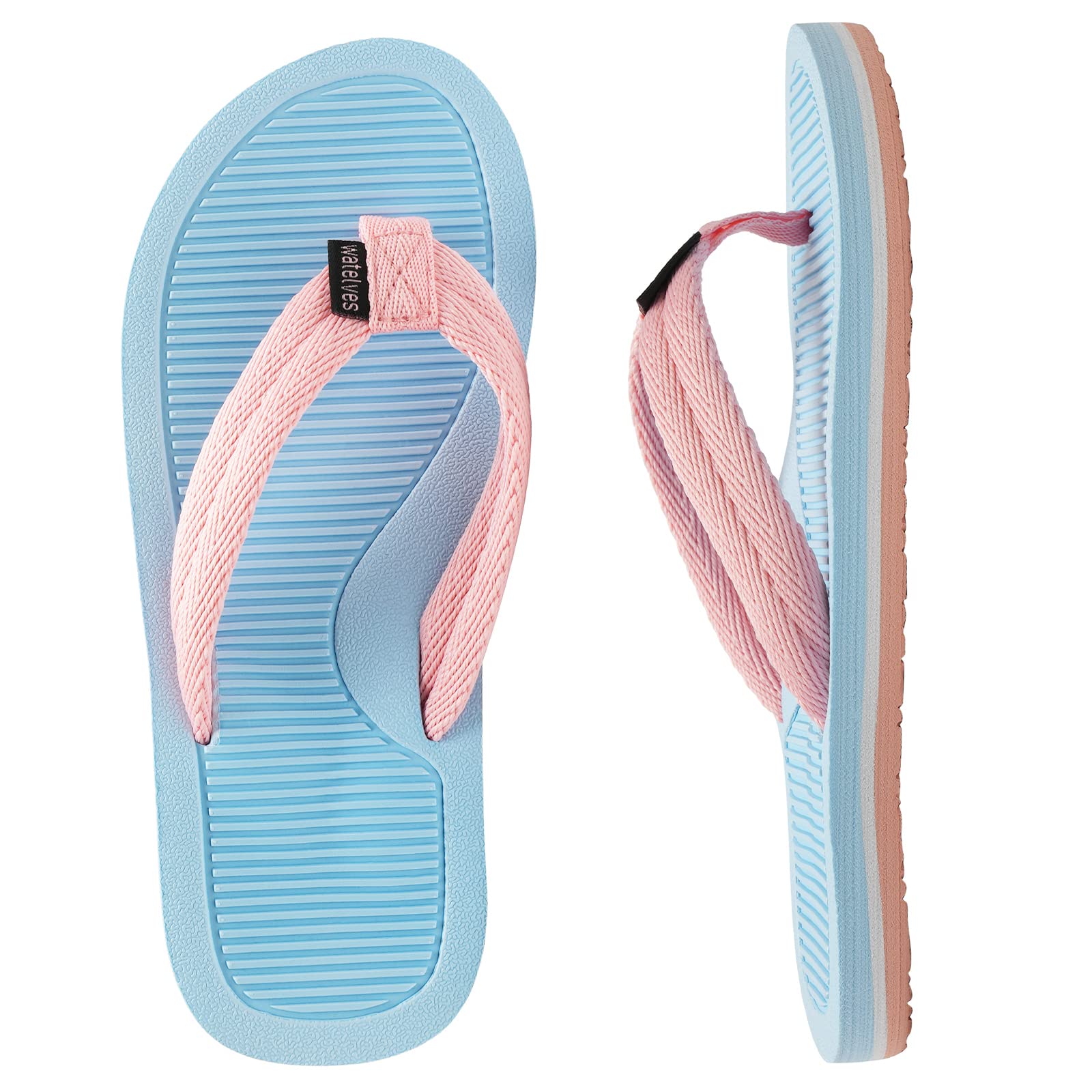 WateLves Girls Flip Flops Toddler Boys Girls Non-Slip Sport Sandals for Beach Swim Pool(Little Kid/Big Kid)